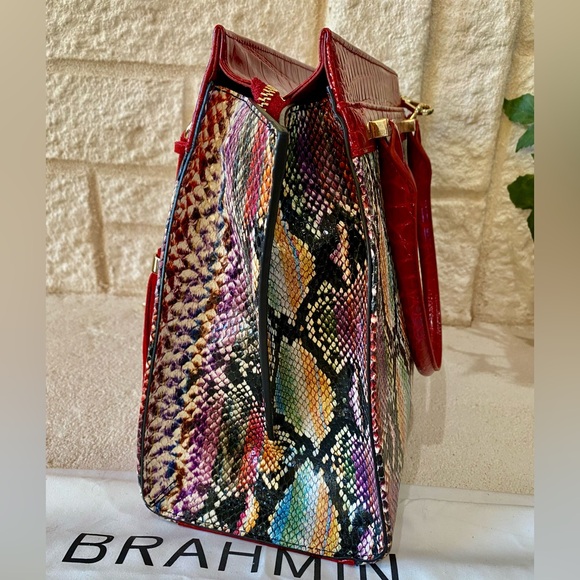 RARE♥️EMBER VERACRUZ PRISCILLA Satchel by BRAHMIN with matching JOURNAL+⭐️CHARM! - Picture 7 of 14